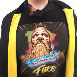 Taserface retro 1980s style vaporwave unisex t-shirt