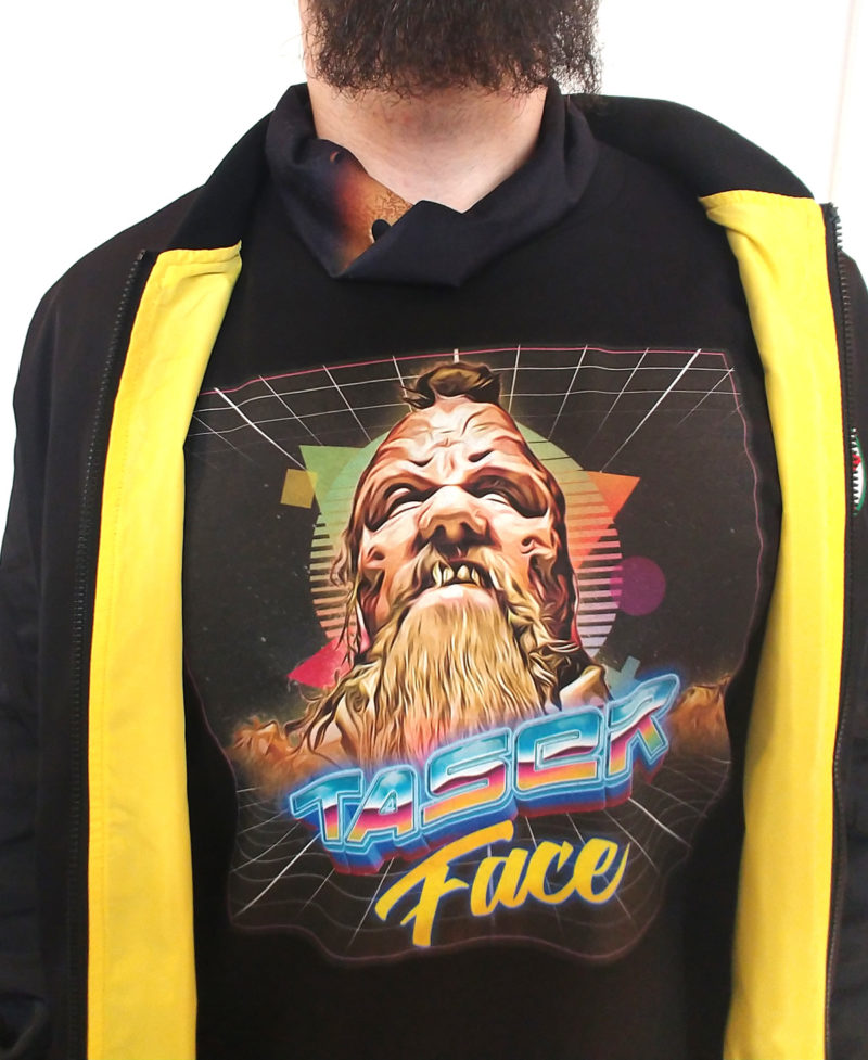 Taserface retro 1980s style vaporwave unisex t-shirt