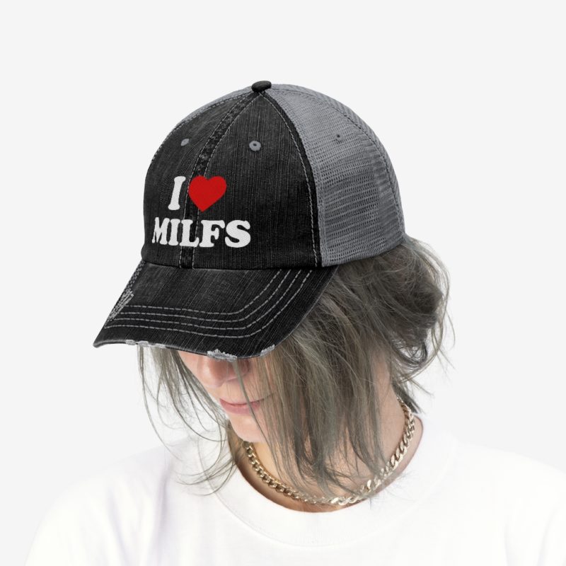 I Love MILFS  - Unisex Trucker Hat - Image 3