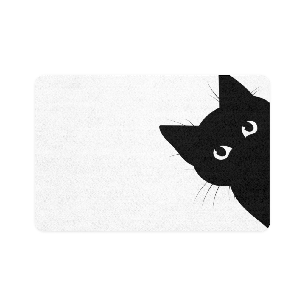 Black Cat Pet Food Mat 12 18 Graphic Tees Cool Clever Funny