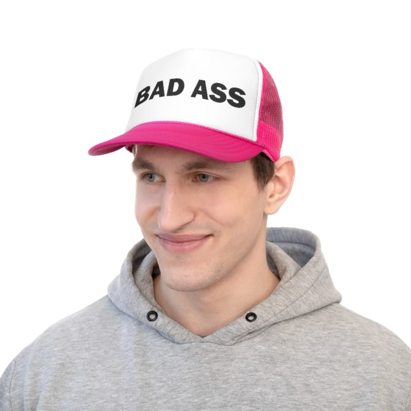 BAD ASS - Trucker Cap with black font - Image 5