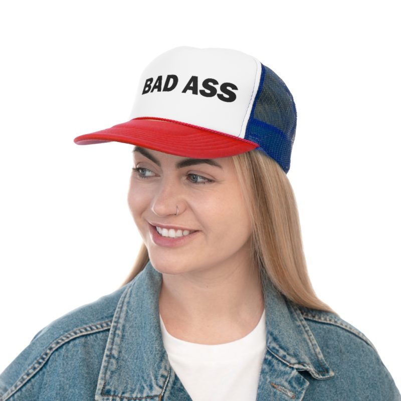 BAD ASS - Trucker Cap with black font - Image 9