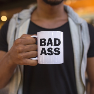 Gifts for guys, funny coffee mugs, Bad Ass coffee mug, gifts for bros, man cave gift