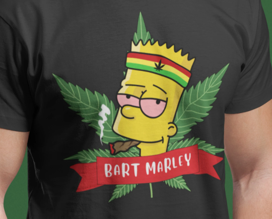 Bart Simpson Cannabis t-shirt for pot smokers