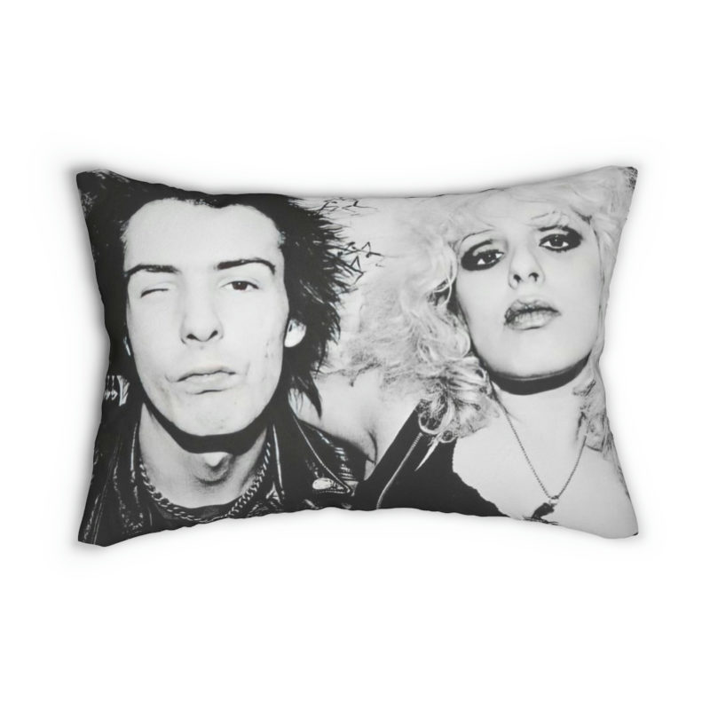 Limited edition Sid and Nancy black and white pillow