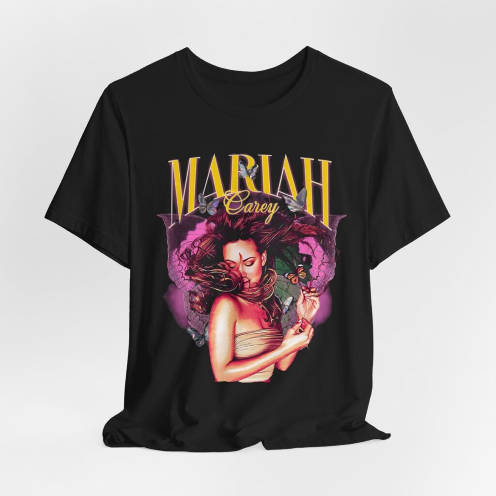 Mariah Carey Vintage Style 1990s Butterfly T-shirt